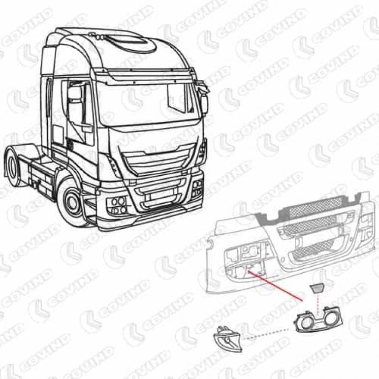 CHROME COATED HEADLAMP WASHER COVER DRIVER SIDE RH