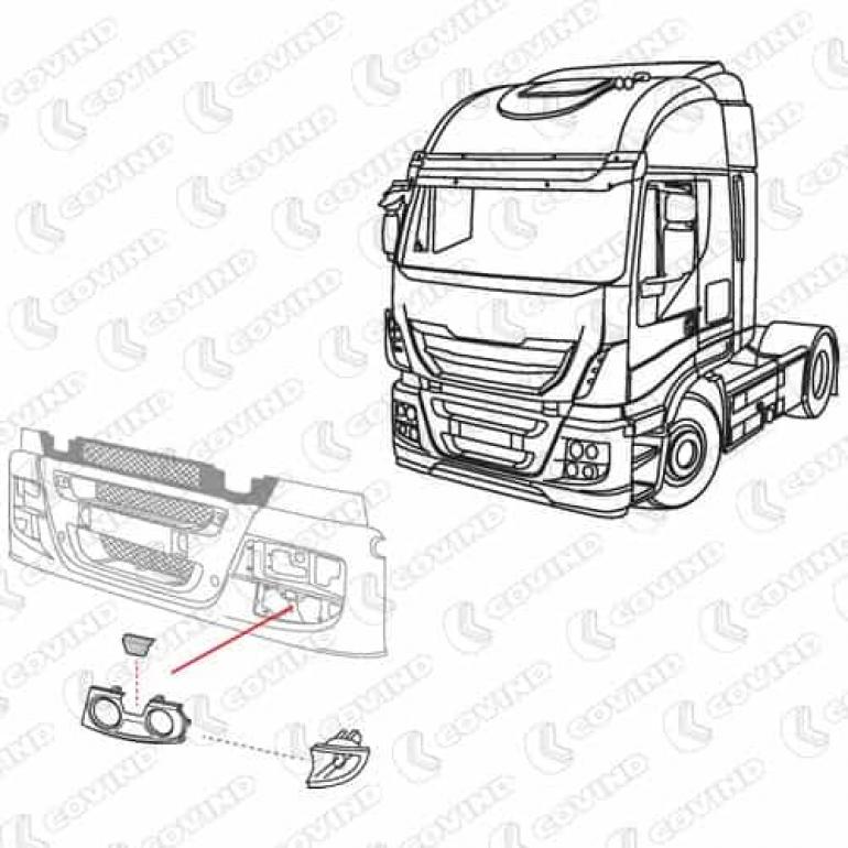 CHROME COATED HEADLAMP WASHER COVER PASSENGER SIDE LH