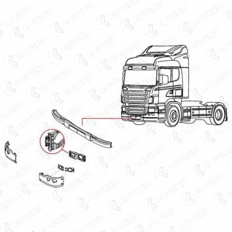 FRONT FOG & SPOT LAMP BRACKET PASSENGER SIDE LH