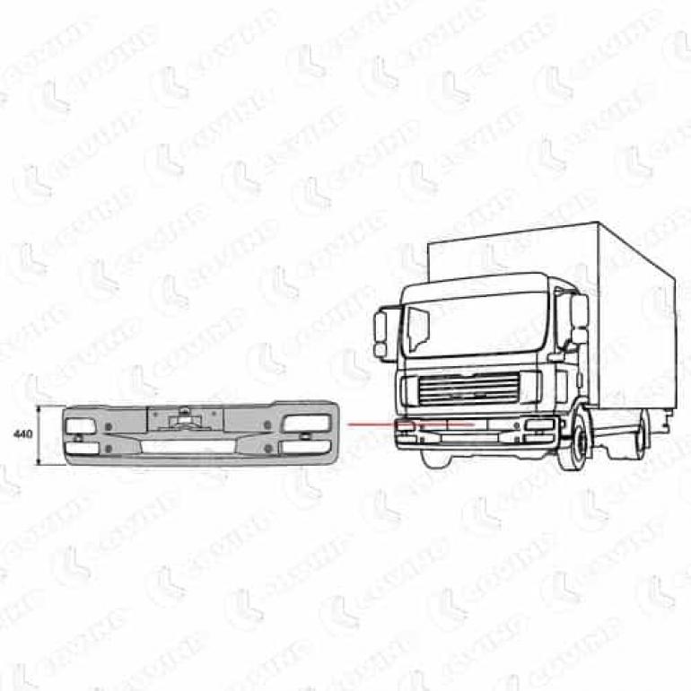 FRONT BUMPER WITH FOG LAMP HOLES