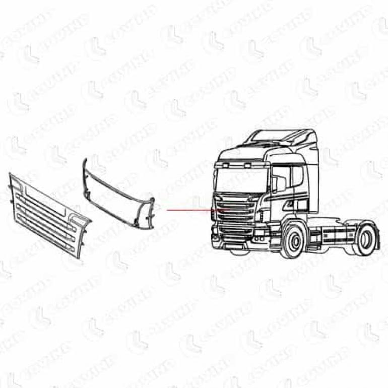 UPPER MAIN GRILLE INNER SUPPORT FRAME