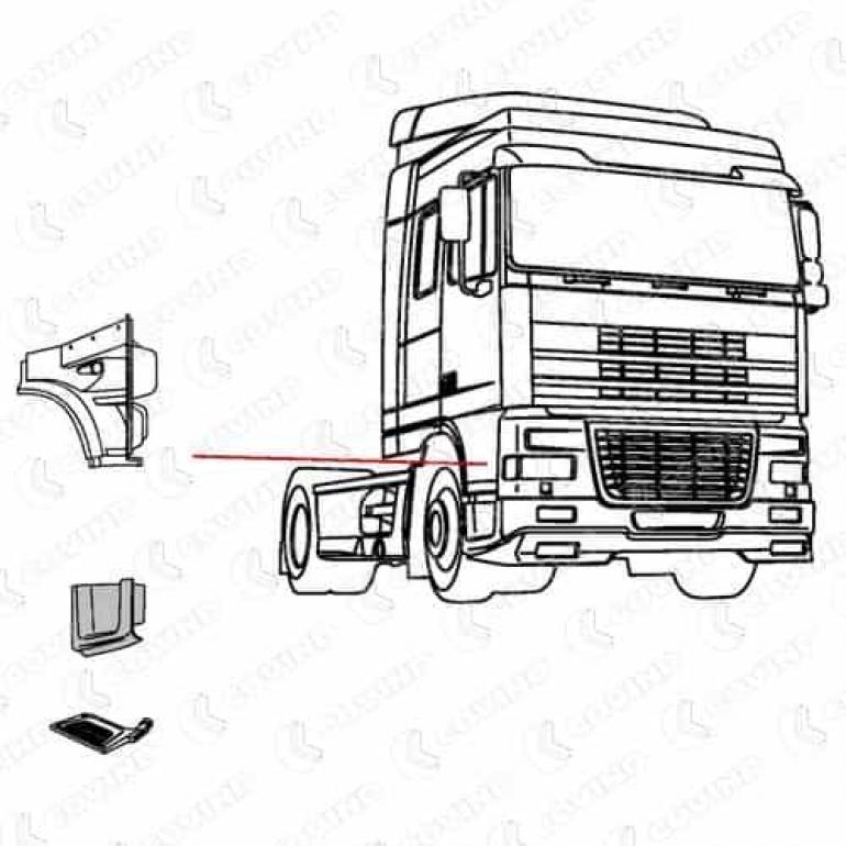 LOWER STEP SURROUND DRIVER SIDE RH