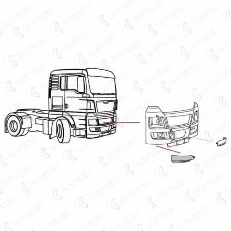 TEXTURED LOWER BUMPER CORNER DRIVER SIDE RH