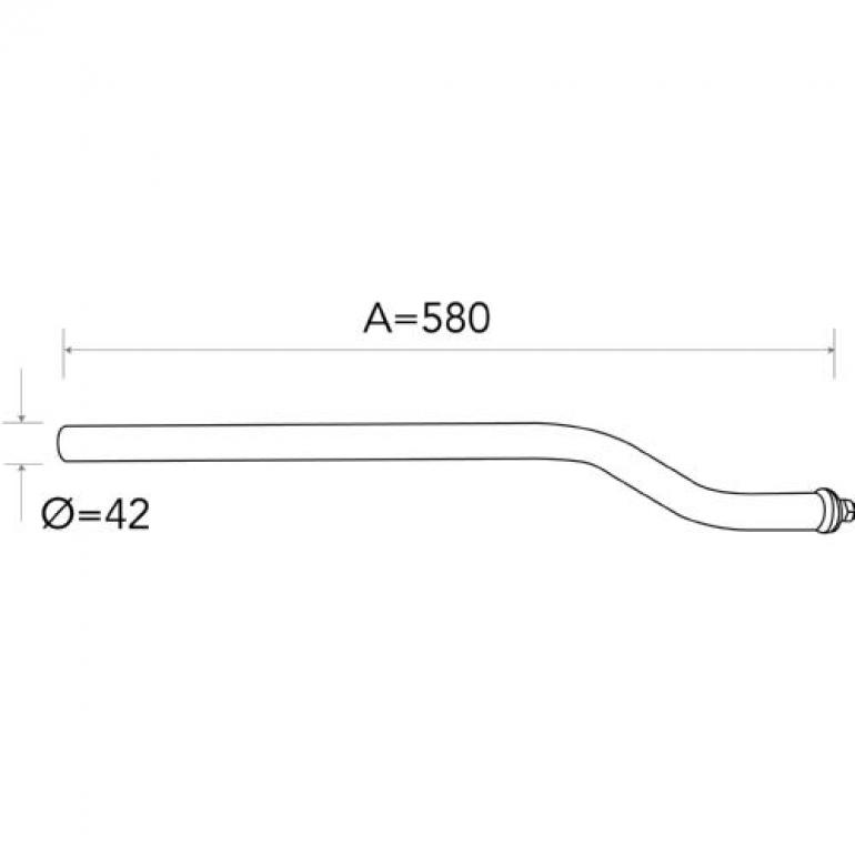 CRANKED WING STAY 1 BOLT 580x42MM
