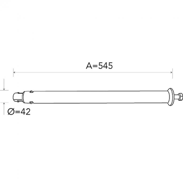 STRAIGHT WING STAY 1 BOLT 545x42MM