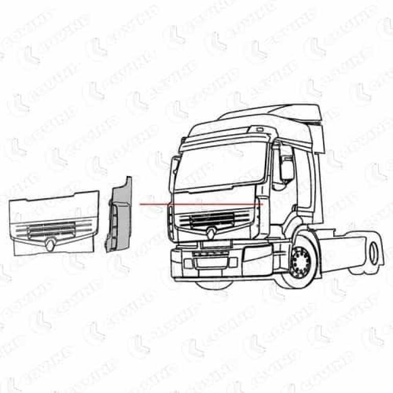CORNER DEFLECTOR PANEL PASSENGER SIDE LH