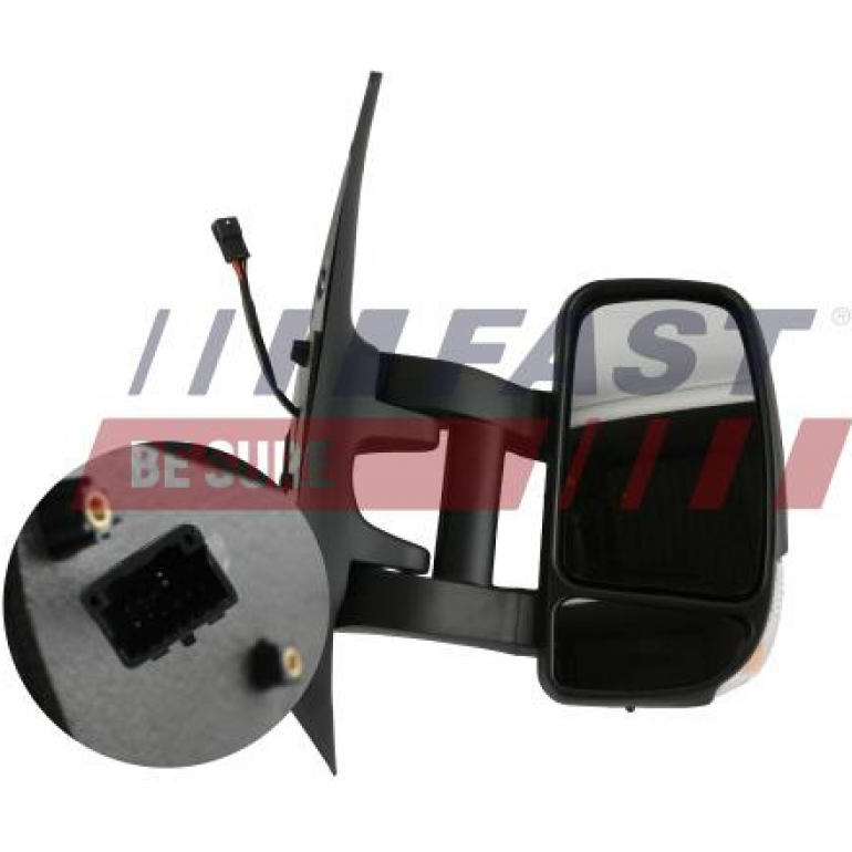 LONG ARM ELECTRIC HEATED MIRROR HEAD WITH TEMPERATURE SENSOR RH