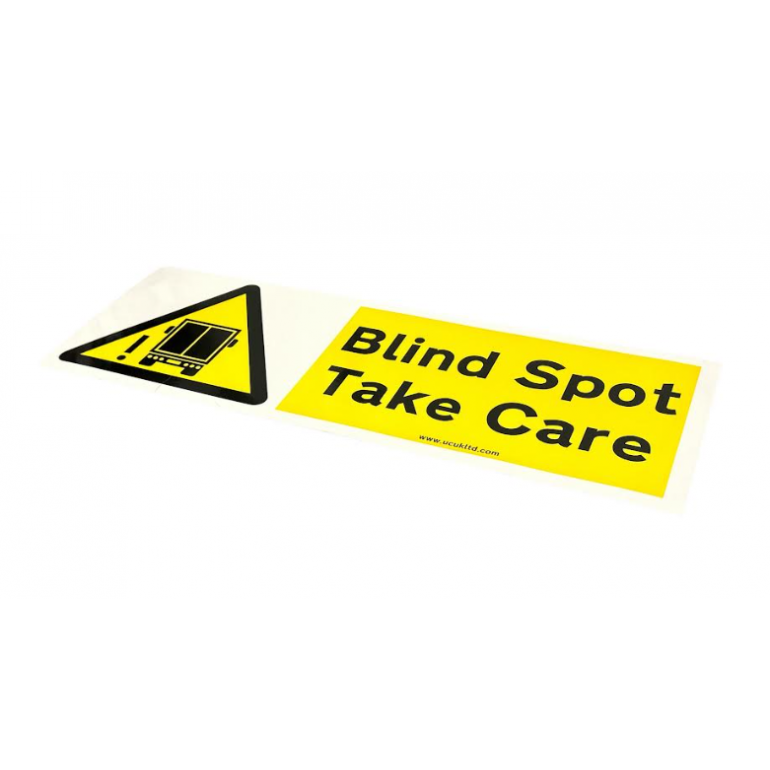 BLIND SPOT SIGNAGE 420x148MM