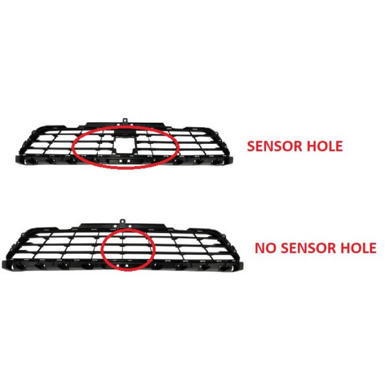 FRONT BUMPER GRILLE PANEL WITH SENSOR HOLE