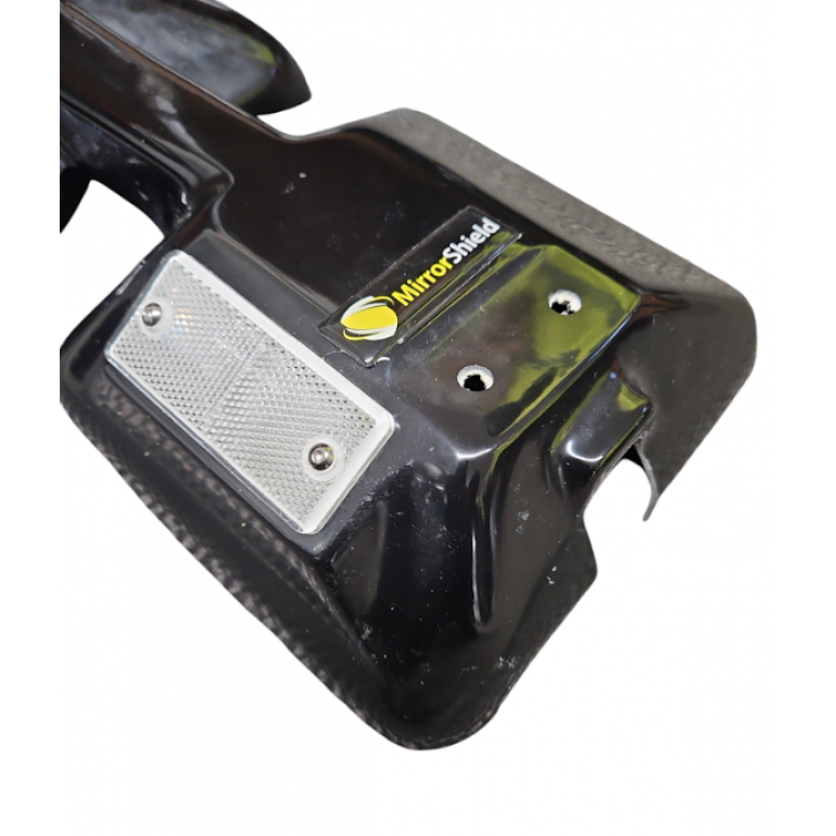 BLACK SUPER STRONG MIRROR GUARD SET RH & LH (PAIR)