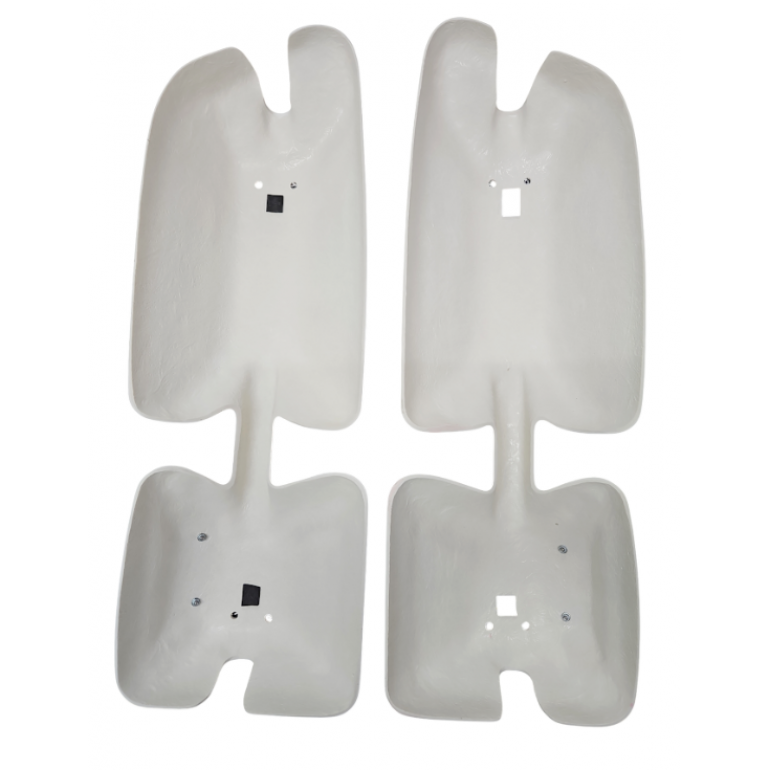 WHITE SUPER STRONG MIRROR GUARD SET RH & LH (PAIR)
