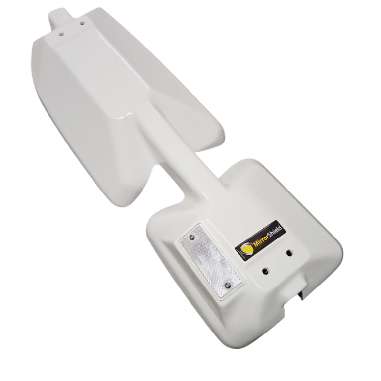 WHITE SUPER STRONG MIRROR GUARD SET RH & LH (PAIR)