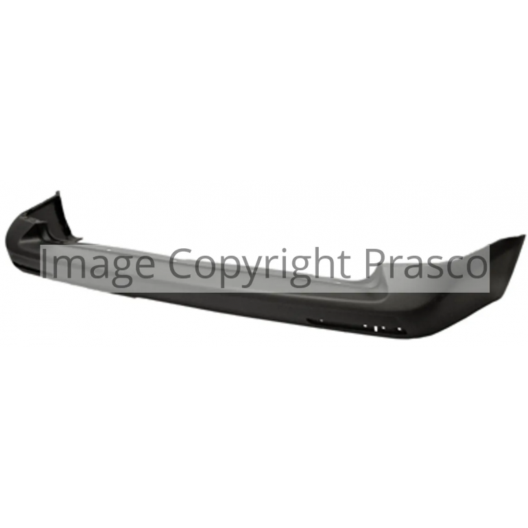 BLACK REAR BUMPER WITH 4 CUTTING MARKS FOR SENSORS