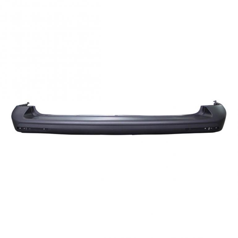 BLACK REAR BUMPER WITH 4 CUTTING MARKS FOR SENSORS