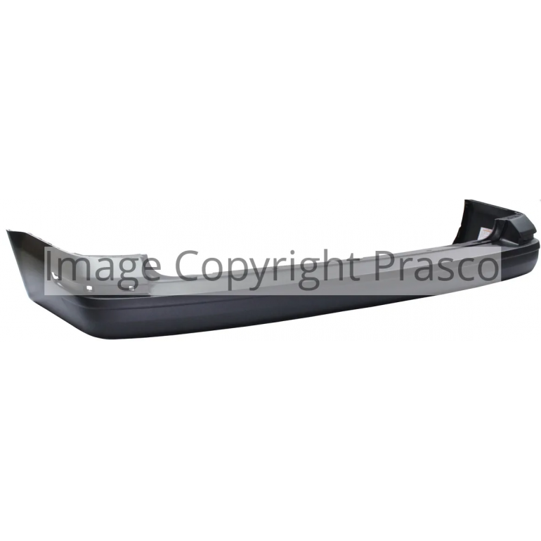 BLACK REAR BUMPER WITH 4 CUTTING MARKS FOR SENSORS