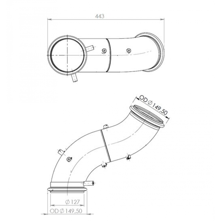 EXHAUST INTERMEDIATE TAIL PIPE SECTION