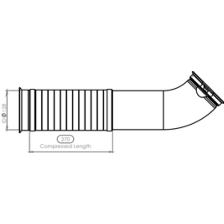 EXHAUST INTERMEDIATE PIPE WITH FLEXI