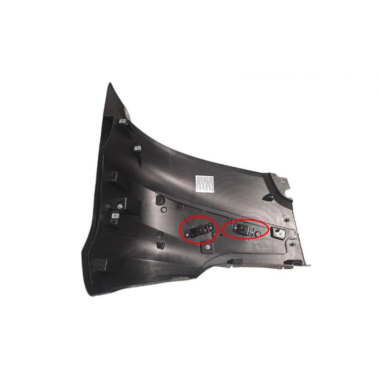 PAINTED WHITE BUMPER CORNER PASSENGER SIDE LH