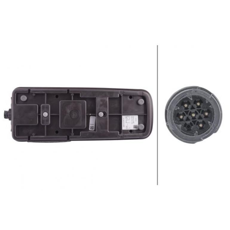 LED REAR COMBINATION LAMP WITH NUMBER PLATE LAMP PASSENGER SIDE LH