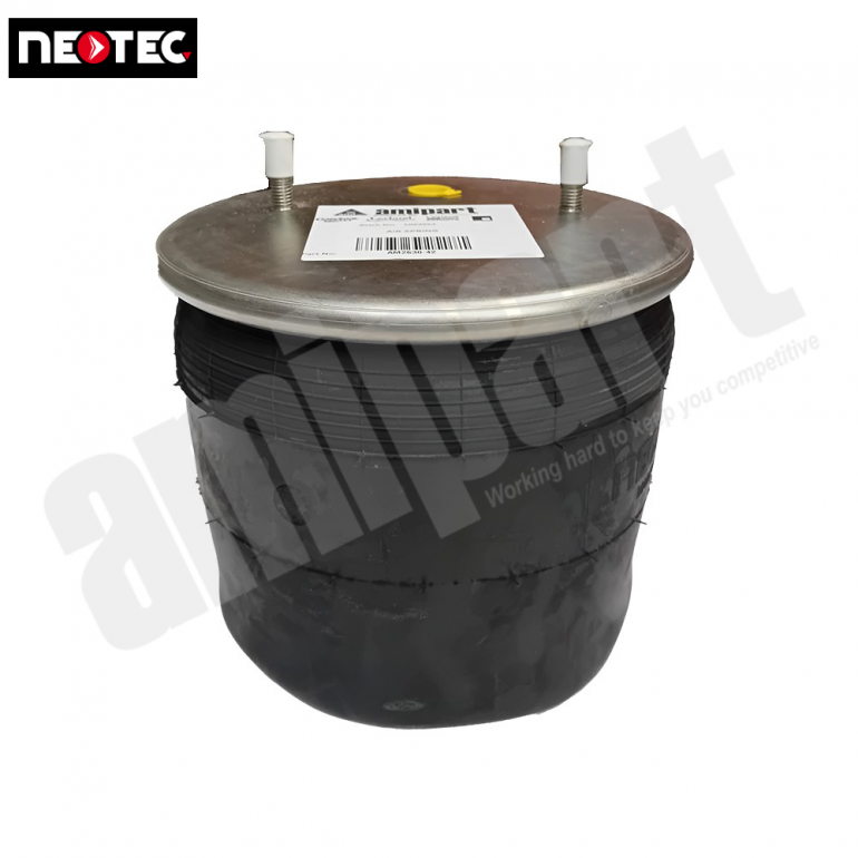 TRAILING AXLE AIR SPRING WITH PLASTIC PISTON
