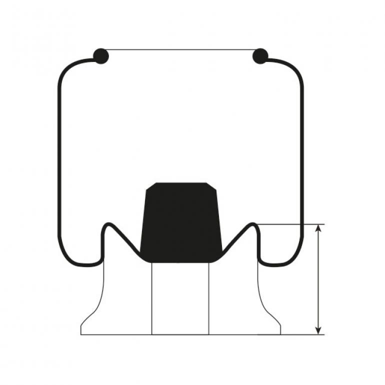 TRAILING AXLE AIR SPRING WITH PLASTIC PISTON