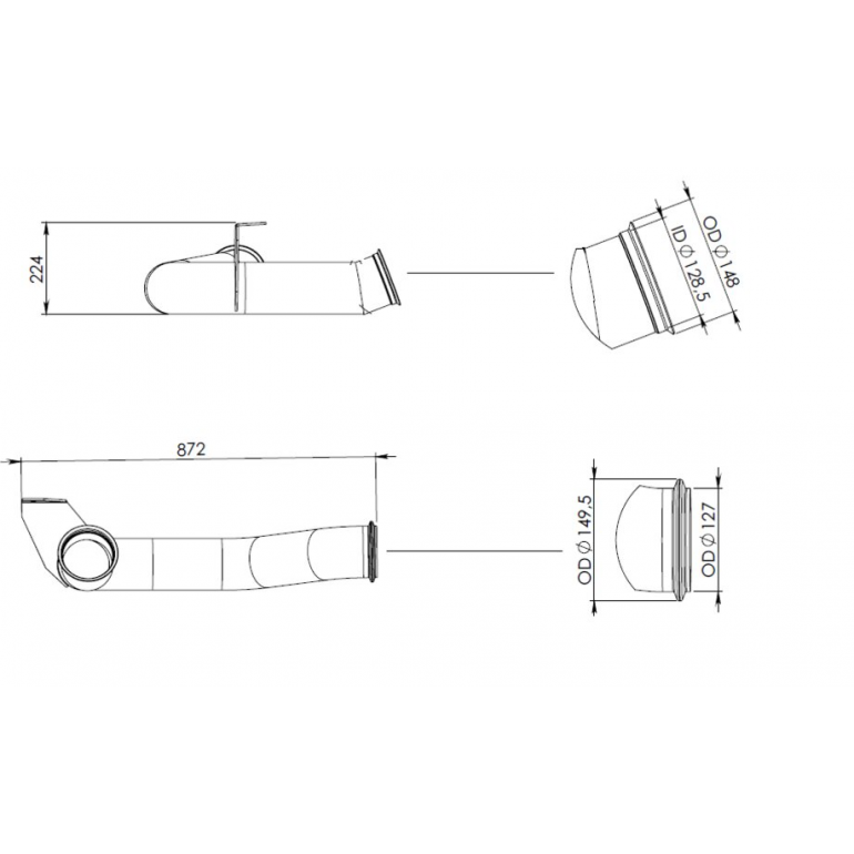 EXHAUST INTERMEDIATE FRONT PIPE