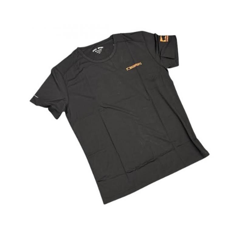 BISON LOGO'D BLACK SPORTS T-SHIRT XL