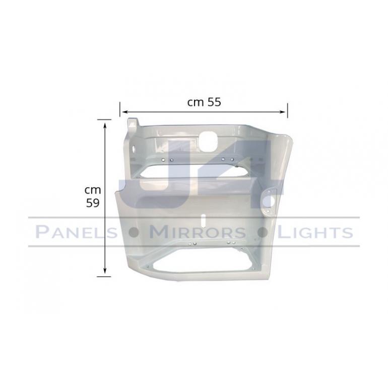 PAINTED WHITE TWIN LOWER STEP SURROUND PASSENGER SIDE LH