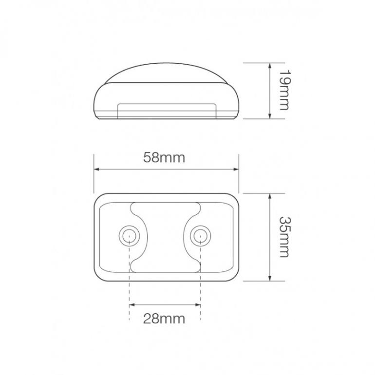 LED AMBER SIDE MARKER LAMP 12/24V