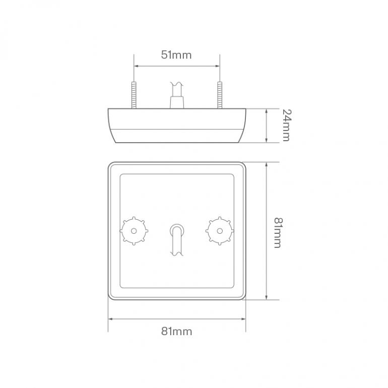 LED SQUARE REVERSE LAMP 12/24v