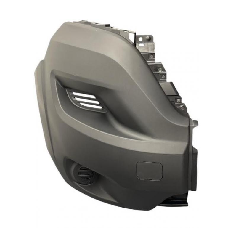 BLACK FRONT BUMPER CORNER WITHOUT FOG LAMP HOLES DRIVER SIDE RH