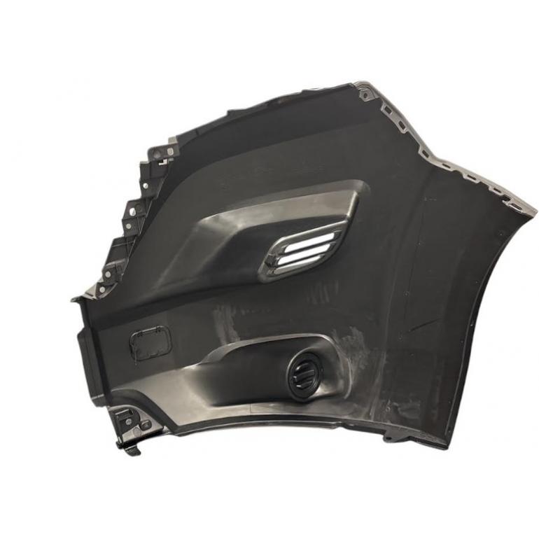 BLACK FRONT BUMPER CORNER WITHOUT FOG LAMP HOLES DRIVER SIDE RH