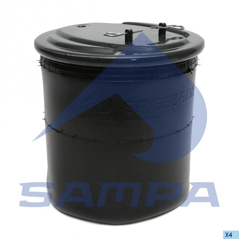 REAR SUSPENSION AIR SPRING WITH STEEL PISTON