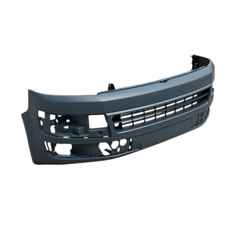 PRIMED FRONT BUMPER WITH CUTTING MARKS FOR LAMP WASHERS AND FOR SENSORS