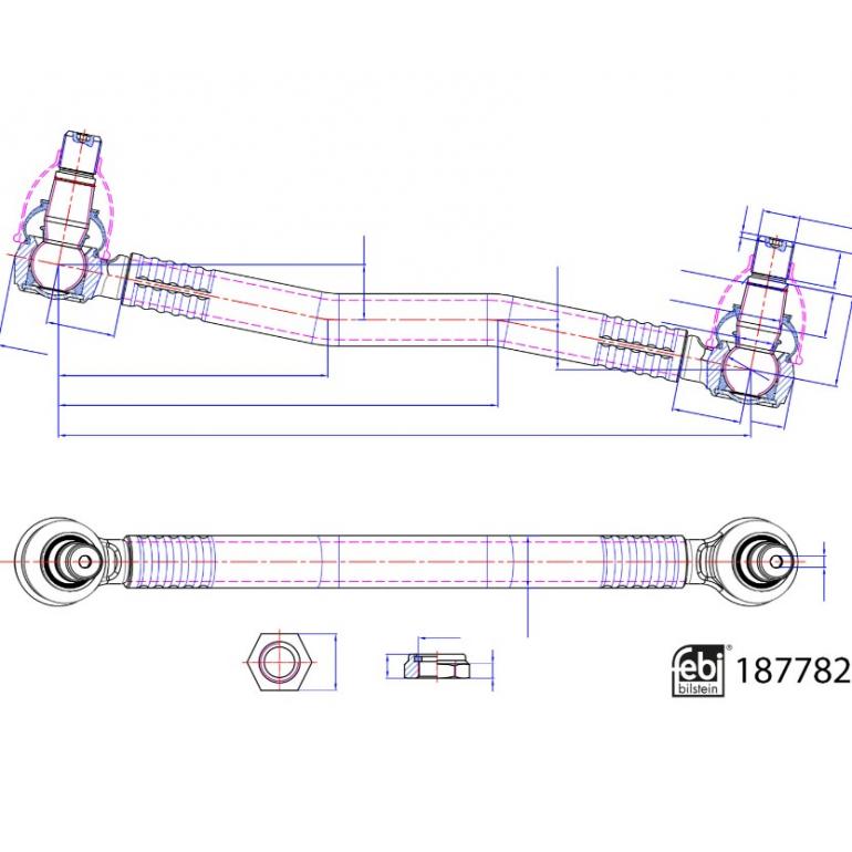 STEERING DRAGLINK CENTRE ROD 507MM