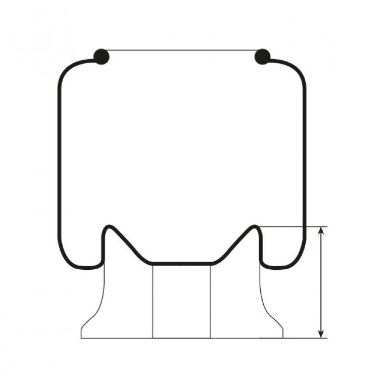 REAR SUSPENSION AIR SPRING WITH STEEL PISTON