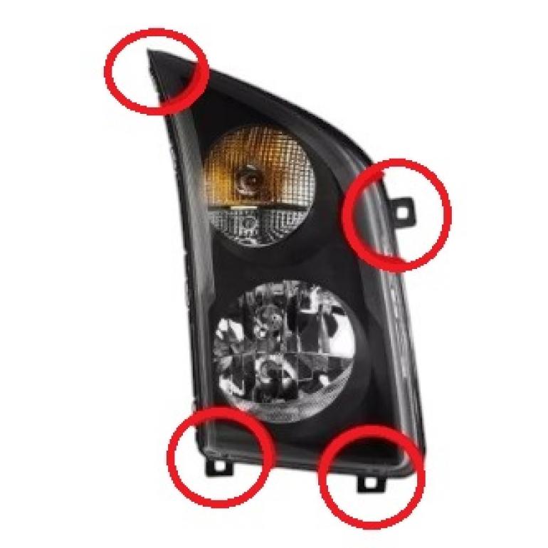 HEADLAMP MOUNTING / REPAIR KIT PASSENGER SIDE LH