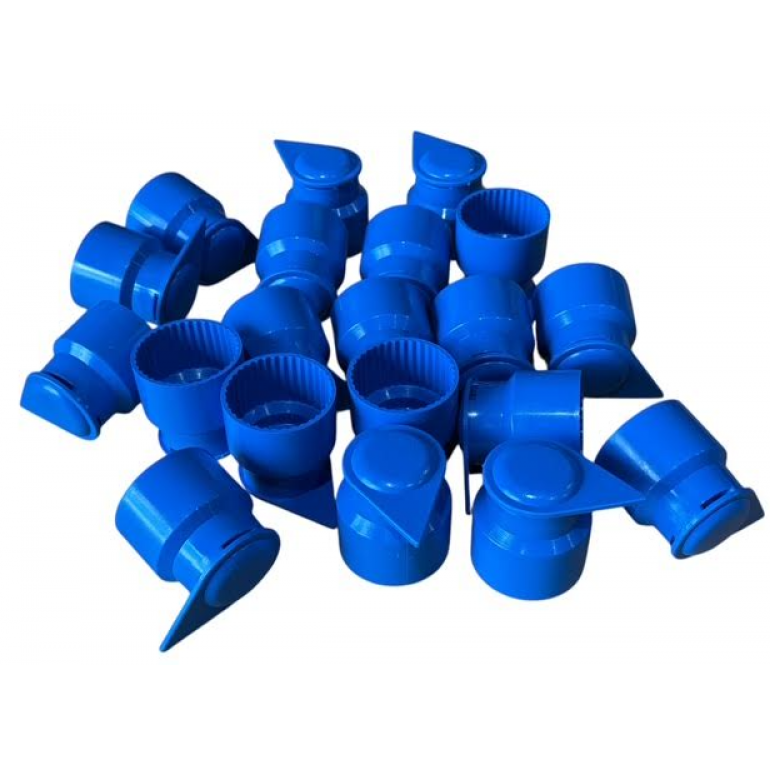 41MM BLUE LONG REACH WHEEL NUT INDICATOR COVERS (PKT 20)