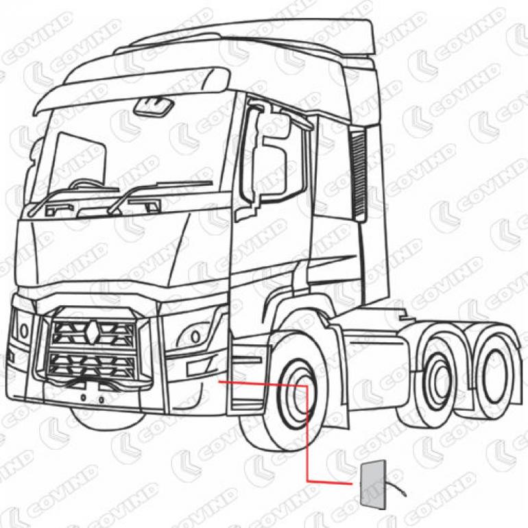FRONT BUMPER CORNER END CAP PASSENGER SIDE LH