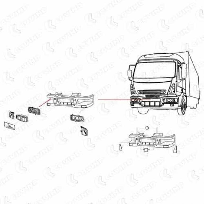 HEADLAMP SUPPORT HOUSING DRIVER SIDE RH