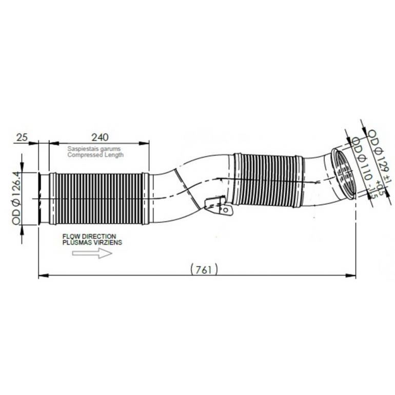EXHAUST FRONT PIPE WITH FLEXI