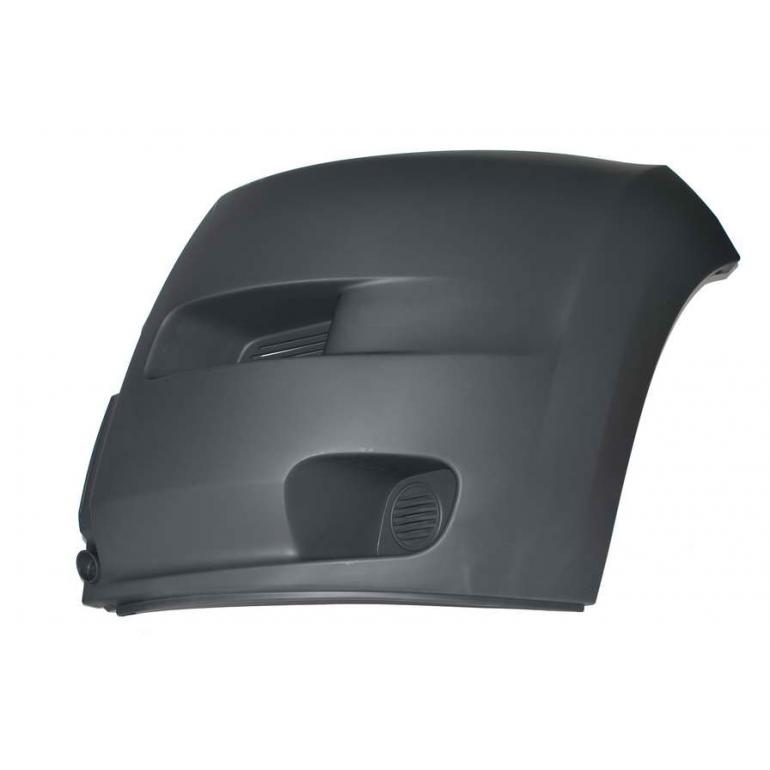 GREY FRONT BUMPER CORNER WITHOUT FOG LAMP HOLES PASSENGER SIDE LH
