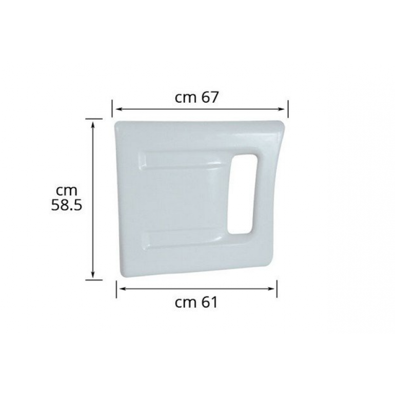 WHITE FRONT SIDE 'SKIRT FAIRING PANEL EXHAUST COVER