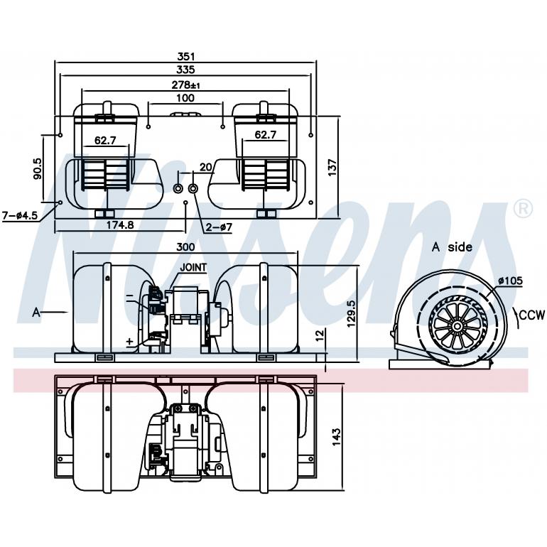 INTERNAL HEATER BLOWER MOTOR