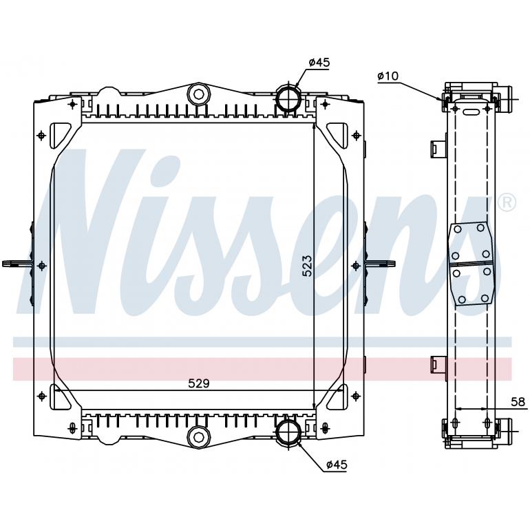 COOLANT RADIATOR WITH FRAME