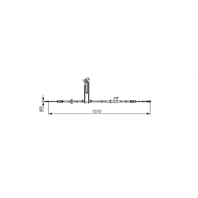 REAR HANDBRAKE CABLE PASSENGER SIDE LH