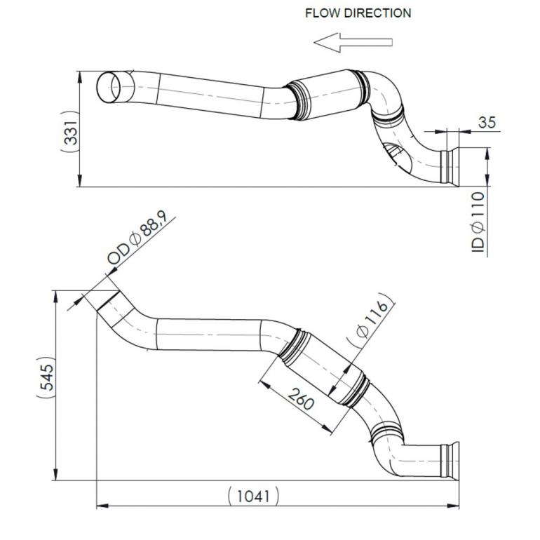 EXHAUST FLEXI DOWN PIPE