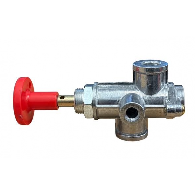 PARKING BRAKE VALVE WITH RED KNOB