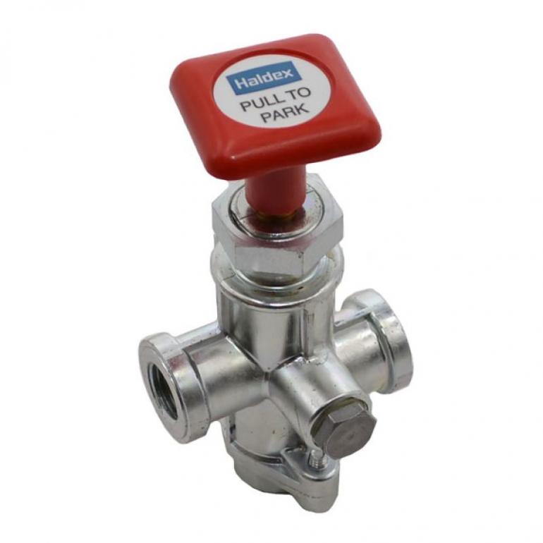 PARKING BRAKE VALVE WITH RED KNOB