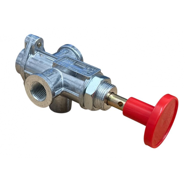 PARKING BRAKE VALVE WITH RED KNOB
